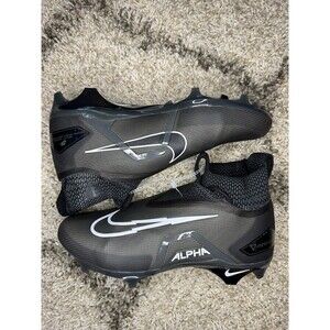 Nike Alpha Menace Elite 3 Football Cleats Black Gray CT6648-010 Men’s Size 10